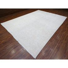 Load image into Gallery viewer, 9&#39;8&quot;x13&#39;1&quot; Shoreline Gray, Hand Knotted, Soft Wool, White Wash Peshawar, Distressed, Oriental Rug FWR531486