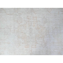 Load image into Gallery viewer, 9&#39;8&quot;x13&#39;1&quot; Shoreline Gray, Hand Knotted, Soft Wool, White Wash Peshawar, Distressed, Oriental Rug FWR531486