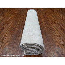 Load image into Gallery viewer, 9&#39;8&quot;x13&#39;1&quot; Shoreline Gray, Hand Knotted, Soft Wool, White Wash Peshawar, Distressed, Oriental Rug FWR531486