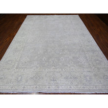 Load image into Gallery viewer, 8'10"x11'5" Goose Gray, Hand Knotted, Vegetable Dyes, 100% Wool, White Wash Peshawar, Oriental Rug FWR531492