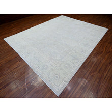 Load image into Gallery viewer, 8&#39;10&quot;x11&#39;5&quot; Goose Gray, Hand Knotted, Vegetable Dyes, 100% Wool, White Wash Peshawar, Oriental Rug FWR531492