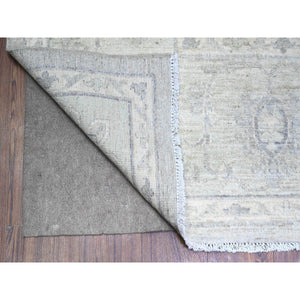 8'10"x11'5" Goose Gray, Hand Knotted, Vegetable Dyes, 100% Wool, White Wash Peshawar, Oriental Rug FWR531492