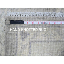 Load image into Gallery viewer, 8'10"x11'5" Goose Gray, Hand Knotted, Vegetable Dyes, 100% Wool, White Wash Peshawar, Oriental Rug FWR531492