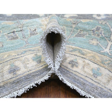 Load image into Gallery viewer, 10&#39;2&quot;x14&#39; Sabre Gray And Jamestown Blue, Peshawar Mahal Design, Hand Knotted Densely Woven, Natural Dyes, Pure Wool Oriental Rug FWR531504