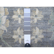 Load image into Gallery viewer, 10&#39;2&quot;x14&#39; Sabre Gray and Jamestown Blue, Peshawar Mahal Design, Hand Knotted Densely Woven, Natural Dyes, Pure Wool Oriental Rug FWR531504