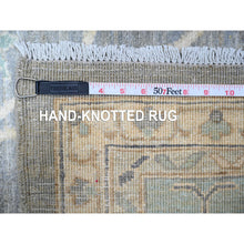Load image into Gallery viewer, 10&#39;2&quot;x14&#39; Sabre Gray and Jamestown Blue, Peshawar Mahal Design, Hand Knotted Densely Woven, Natural Dyes, Pure Wool Oriental Rug FWR531504