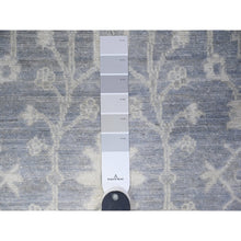 Load image into Gallery viewer, 2&#39;10&quot;x9&#39;9&quot; Cadet Gray, White Wash Peshawar, Hand Knotted, Natural Dyes, 100% Wool, Runner Oriental Rug FWR531522