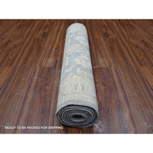 Load image into Gallery viewer, 2&#39;10&quot;x9&#39;9&quot; Cadet Gray, White Wash Peshawar, Hand Knotted, Natural Dyes, 100% Wool, Runner Oriental Rug FWR531522