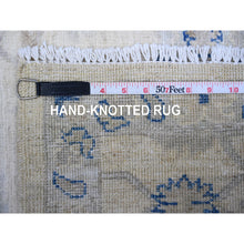 Load image into Gallery viewer, 2&#39;8&quot;x11&#39;10&quot; Alabaster White, Hand Knotted, Luxurious Wool, White Wash Peshawar, Natural Dyes, Runner Oriental Rug FWR531534