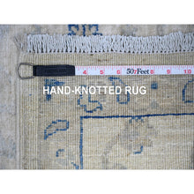 Load image into Gallery viewer, 2&#39;6&quot;x19&#39;5&quot; Coconut White, Hand Knotted, 100% Wool, White Wash Peshawar Subtle Design, Xl Runner, Oriental Rug FWR531552