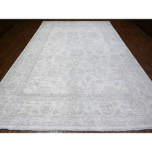 Load image into Gallery viewer, 9&#39;7&quot;x13&#39;10&quot; City Loft White, Faded Washed Out Peshawar, Hand Knotted, Organic Wool, Oriental Rug FWR531570