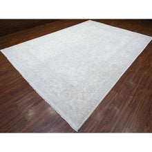 Load image into Gallery viewer, 9&#39;7&quot;x13&#39;10&quot; City Loft White, Faded Washed Out Peshawar, Hand Knotted, Organic Wool, Oriental Rug FWR531570