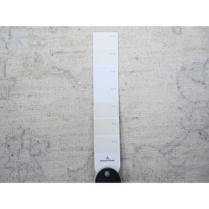9'7"x13'10" City Loft White, Faded Washed Out Peshawar, Hand Knotted, Organic Wool, Oriental Rug FWR531570