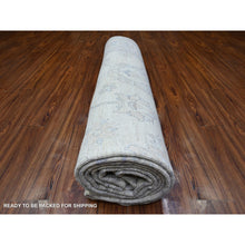 Load image into Gallery viewer, 9&#39;7&quot;x13&#39;10&quot; City Loft White, Faded Washed Out Peshawar, Hand Knotted, Organic Wool, Oriental Rug FWR531570