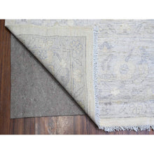 Load image into Gallery viewer, 9&#39;8&quot;x13&#39;8&quot; Brilliant White, Hand Knotted, Soft Wool, White Wash Peshawar, Shabby Chic, Oriental Rug FWR531576