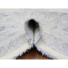 Load image into Gallery viewer, 9&#39;8&quot;x13&#39;8&quot; Brilliant White, Hand Knotted, Soft Wool, White Wash Peshawar, Shabby Chic, Oriental Rug FWR531576