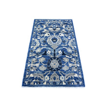 Load image into Gallery viewer, 3&#39;x5&#39;1&quot; Patriot Blue, Densely Woven, Hand Knotted Peshawar With All Over Mahal Design, Vegetable Dyes, Pure Wool Oriental Rug FWR531612