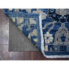 Load image into Gallery viewer, 3&#39;x5&#39;1&quot; Patriot Blue, Densely Woven, Hand Knotted Peshawar With All Over Mahal Design, Vegetable Dyes, Pure Wool Oriental Rug FWR531612