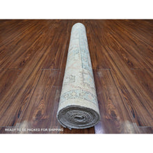 Load image into Gallery viewer, 4&#39;x12&#39;5&quot; THE INTERTWINED PASSAGE, Silk with Textured Wool Hand Knotted Wide Runner Oriental Rug FWR358392