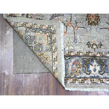 Load image into Gallery viewer, 3&#39;10&quot;x9&#39;10&quot; French Gray with Pigeon Gray Border, Vegetable Dyes, Bidjar Garus Design, Aryana Soft Wool, Hand Knotted, Runner Oriental Rug FWR531714