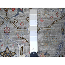 Load image into Gallery viewer, 3&#39;10&quot;x9&#39;10&quot; French Gray With Pigeon Gray Border, Vegetable Dyes, Bidjar Garus Design, Aryana Soft Wool, Hand Knotted, Runner Oriental Rug FWR531714