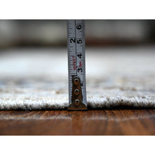 Load image into Gallery viewer, 3&#39;10&quot;x9&#39;10&quot; French Gray With Pigeon Gray Border, Vegetable Dyes, Bidjar Garus Design, Aryana Soft Wool, Hand Knotted, Runner Oriental Rug FWR531714
