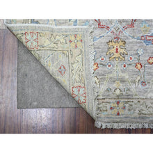 Load image into Gallery viewer, 3&#39;1&quot;x10&#39; Marquee Silver With Accord Gray Border, Hand Knotted, Fine Aryana Bidjar Garus Design, Natural Dyes, Luxurious Wool, Runner Oriental Rug FWR531744