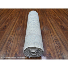 Load image into Gallery viewer, 2&#39;5&quot;x11&#39;8&quot; Daisy White, Luxurious Wool, White Wash Peshawar, Hand Knotted, Runner, Oriental Rug FWR531804