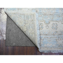 Load image into Gallery viewer, 2&#39;7&quot;x9&#39;5&quot; Cloud White, Hand Knotted, Shabby Chic, Soft Wool, White Wash Peshawar, Runner Oriental Rug FWR531816