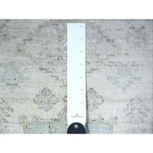 Load image into Gallery viewer, 2&#39;7&quot;x9&#39;5&quot; Cloud White, Hand Knotted, Shabby Chic, Soft Wool, White Wash Peshawar, Runner Oriental Rug FWR531816