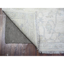 Load image into Gallery viewer, 2&#39;5&quot;x9&#39;6&quot; Dove White, Hand Knotted, 100% Wool, Distressed White Wash Peshawar, Runner Oriental Rug FWR531822