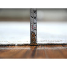 Load image into Gallery viewer, 2&#39;5&quot;x9&#39;6&quot; Dove White, Hand Knotted, 100% Wool, Distressed White Wash Peshawar, Runner Oriental Rug FWR531822