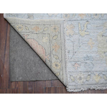 Load image into Gallery viewer, 8&#39;3&quot;x10&#39; Silver Chalice Gray, Hand Knotted, Wool Weft, Vegetable Dyes, Tribal Flower And Leaf Design, Angora Oushak Oriental Rug FWR531894