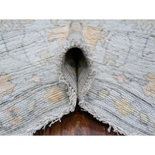 Load image into Gallery viewer, 8&#39;3&quot;x10&#39; Silver Chalice Gray, Hand Knotted, Wool Weft, Vegetable Dyes, Tribal Flower And Leaf Design, Angora Oushak Oriental Rug FWR531894