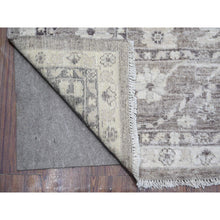 Load image into Gallery viewer, 8&#39;1&quot;x9&#39;9&quot; Agreeable Gray, Tribal Floral And Leaf Design, Wool Weft, Angora Oushak, Hand Knotted, Natural Dyes, Oriental Rug FWR531900
