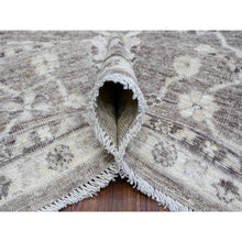Load image into Gallery viewer, 8&#39;1&quot;x9&#39;9&quot; Agreeable Gray, Tribal Floral And Leaf Design, Wool Weft, Angora Oushak, Hand Knotted, Natural Dyes, Oriental Rug FWR531900