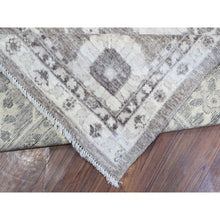 Load image into Gallery viewer, 8&#39;1&quot;x9&#39;9&quot; Agreeable Gray, Tribal Floral And Leaf Design, Wool Weft, Angora Oushak, Hand Knotted, Natural Dyes, Oriental Rug FWR531900