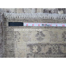 Load image into Gallery viewer, 8&#39;1&quot;x9&#39;9&quot; Agreeable Gray, Tribal Floral And Leaf Design, Wool Weft, Angora Oushak, Hand Knotted, Natural Dyes, Oriental Rug FWR531900
