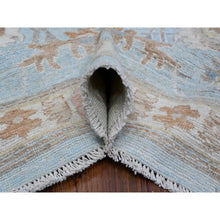 Load image into Gallery viewer, 8&#39;4&quot;x10&#39;2&quot; Blue Topez, All Over Village Elements, Vegetable Dyes, Hand Knotted, Velvety Wool Weft, Angora Oushak Oriental Rug FWR531918