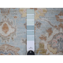 Load image into Gallery viewer, 8&#39;4&quot;x10&#39;2&quot; Blue Topez, All Over Village Elements, Vegetable Dyes, Hand Knotted, Velvety Wool Weft, Angora Oushak Oriental Rug FWR531918