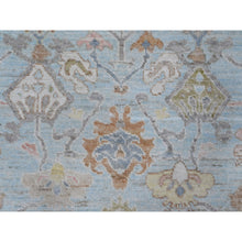 Load image into Gallery viewer, 8&#39;4&quot;x10&#39;2&quot; Blue Topez, All Over Village Elements, Vegetable Dyes, Hand Knotted, Velvety Wool Weft, Angora Oushak Oriental Rug FWR531918
