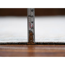 Load image into Gallery viewer, 7&#39;9&quot;x9&#39;9&quot; Beau Blue, Faded Out Angora Oushak, Wool Weft, Hand Knotted, All Over Rural Elements, Vegetable Dyes, Oriental Rug FWR531948