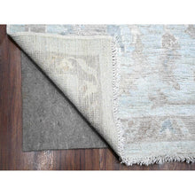Load image into Gallery viewer, 9&#39;2&quot;x12&#39; Cloud Gray, Vegetable Dyes, Wool Weft, Hand Knotted, Faded Out Angora Oushak, All Over Tribal Elements, Oriental Rug FWR532014
