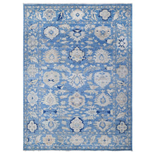 Load image into Gallery viewer, 8&#39;9&quot;x11&#39;10&quot; Ruddy Blue, Natural Dyes, Wool Weft And Hand Knotted, Afghan, Tribal Elements Design, Angora Oushak, Oriental Rug FWR532158