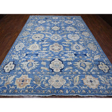 Load image into Gallery viewer, 8&#39;9&quot;x11&#39;10&quot; Ruddy Blue, Natural Dyes, Wool Weft And Hand Knotted, Afghan, Tribal Elements Design, Angora Oushak, Oriental Rug FWR532158