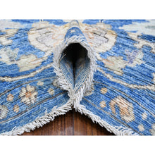 Load image into Gallery viewer, 8&#39;9&quot;x11&#39;10&quot; Ruddy Blue, Natural Dyes, Wool Weft And Hand Knotted, Afghan, Tribal Elements Design, Angora Oushak, Oriental Rug FWR532158