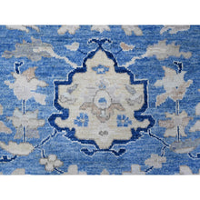 Load image into Gallery viewer, 8&#39;9&quot;x11&#39;10&quot; Ruddy Blue, Natural Dyes, Wool Weft And Hand Knotted, Afghan, Tribal Elements Design, Angora Oushak, Oriental Rug FWR532158