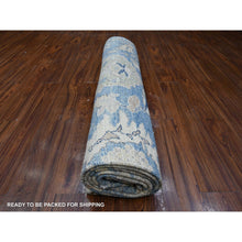 Load image into Gallery viewer, 8&#39;9&quot;x11&#39;10&quot; Ruddy Blue, Natural Dyes, Wool Weft And Hand Knotted, Afghan, Tribal Elements Design, Angora Oushak, Oriental Rug FWR532158