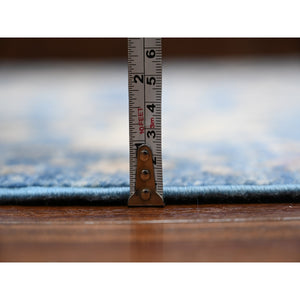 8'9"x11'10" Ruddy Blue, Natural Dyes, Wool Weft And Hand Knotted, Afghan, Tribal Elements Design, Angora Oushak, Oriental Rug FWR532158