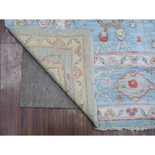 Load image into Gallery viewer, 6&#39;x8&#39;8&quot; Air Superiority Blue, All Over Village Motifs, Natural Dyes, Wool Weft, Hand Knotted, Afghan Angora Oushak, Oriental Rug FWR532170